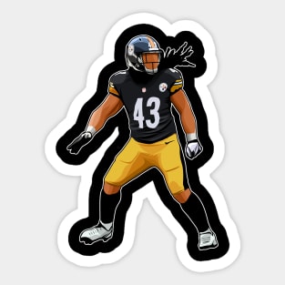 Troy Polamalu #43 Pursues The Play Sticker